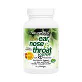 NaturesPlus, Adult's Ear, Nose & Throat Lozenges with K12 Probiotics, Natural Tropical Cherry-Berry, 60 Lozenges